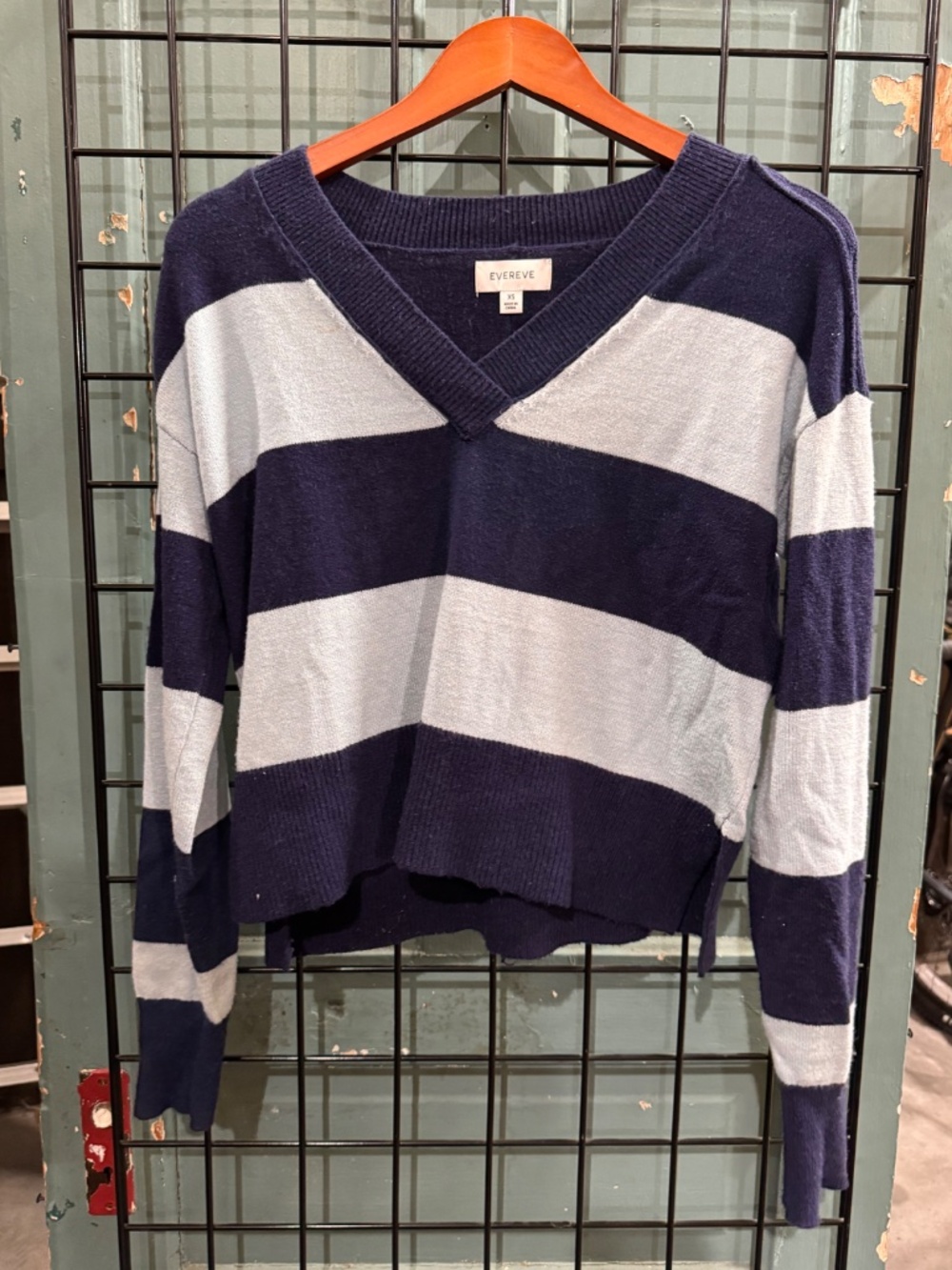 Evereve striped V-neck sweater